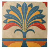 Egyptische Art Deco grens Tegeltje (Voorkant)