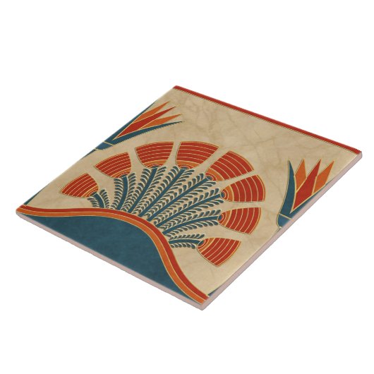 Egyptische Art Deco grens Tegeltje (Zijkant)