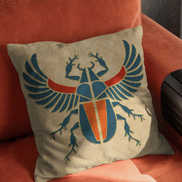 Egyptische Art Deco Scarab Kever Kussen