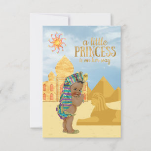 Egyptische Baby shower nodigt Egyptische prinses u Kaart