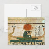 Egyptische begrafenis papyrus briefkaart (Voorkant / Achterkant)
