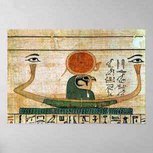 Egyptische begrafenis papyrus poster