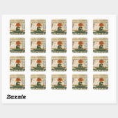 Egyptische begrafenis papyrus vierkante sticker (Vel)
