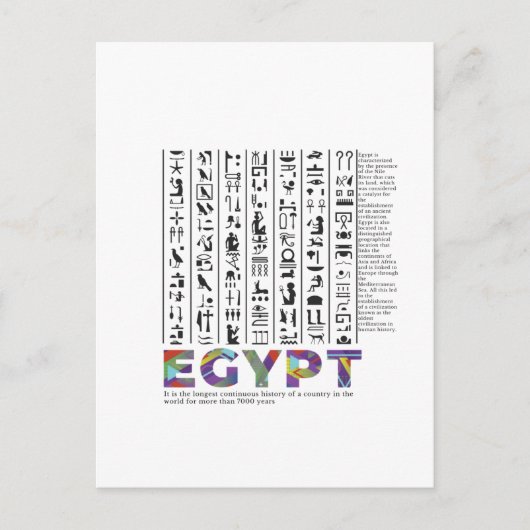 Egyptische beschaving briefkaart (Voorkant)