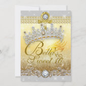 Egyptische Bling Sweet 16 Quince uitnodigingen (Achterkant)