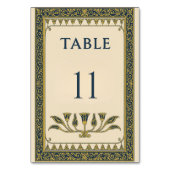 Egyptische Bloem- en Bladrand – Bewerkbaar Kaart (Voorkant)