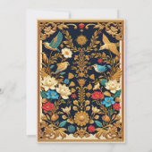 Egyptische Bloemenbruiloft uitnodiging (Achterkant)