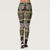 Egyptische Boheemse StammenKat & Gouden design Leggings (Achterkant)