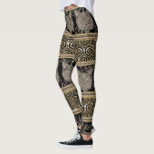 Egyptische Boheemse StammenKat & Gouden design Leggings (Links)