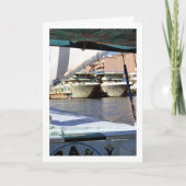 Egyptische boten op de rivier de Nijl, Luxor Kaart (Voorkant)