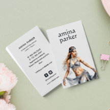 EGYPTISCHE BUIKDANSERES WATERVERF SILVER