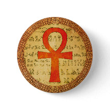 Egyptische Button - Ankh Cross