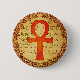 Egyptische Button - Ankh Cross