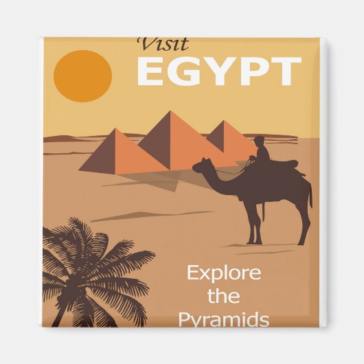 Egyptische Caïro brengt bezoek aan de piramides Magneet (Voorkant)