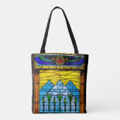 Egyptische Canvas tas in Tiffany-stijl, Pyramid (Achterkant)