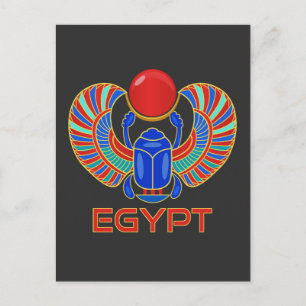 Egyptische carab met het woord Egypte Briefkaart