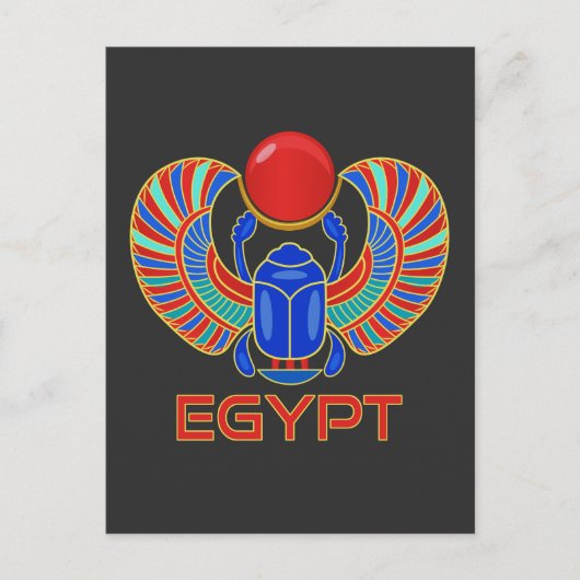 Egyptische carab met het woord Egypte Briefkaart (Voorkant)