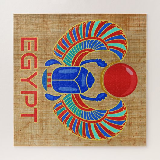 Egyptische carab met het woord Egypte Legpuzzel (Horizontaal)