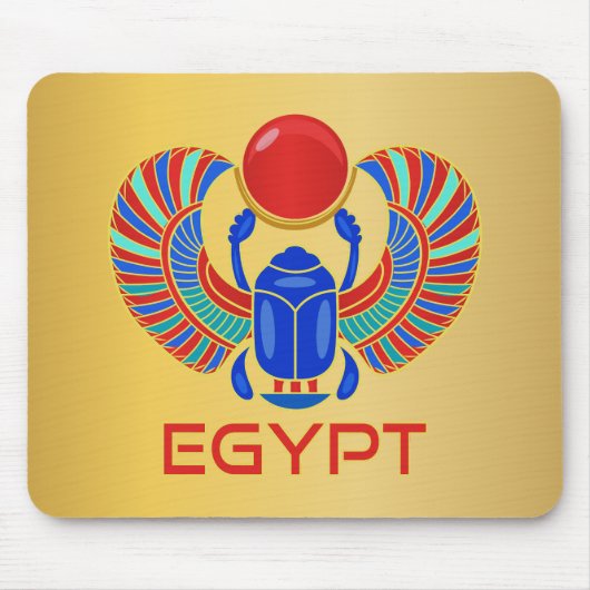 Egyptische carab met het woord Egypte Muismat (Voorkant)