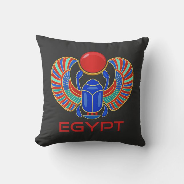Egyptische carab met het woord Egypte Sierkussen (Voorkant)