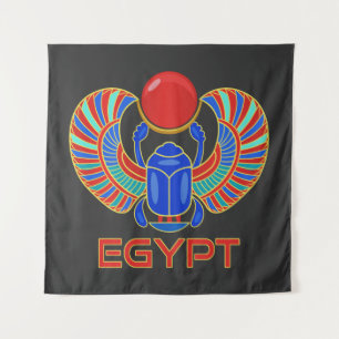 Egyptische carab met het woord Egypte Tapestry Wandkleed