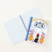 Egyptische Cat Basha met Pharonic Spiral Notitiebo Notitieboek (Binnen)