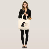 Egyptische Cat Hieroglyphic-Canvas tas (Voorkant (model))