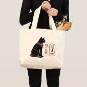 Egyptische Cat Hieroglyphic-Canvas tas (Voorkant (product))