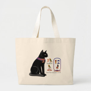 Egyptische Cat Hieroglyphic-Canvas tas