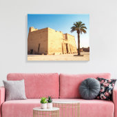 Egyptische Citadel met Palmen Canvas Afdruk (Insitu (Woonkamer))
