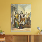Egyptische dansmeisjes die de Ghawazi op R Canvas Afdruk (Insitu (Woonkamer))