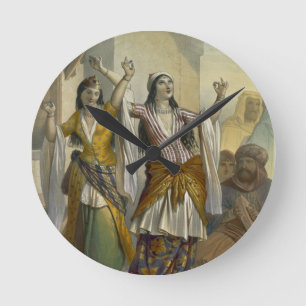 Egyptische dansmeisjes die de Ghawazi op R Ronde Klok