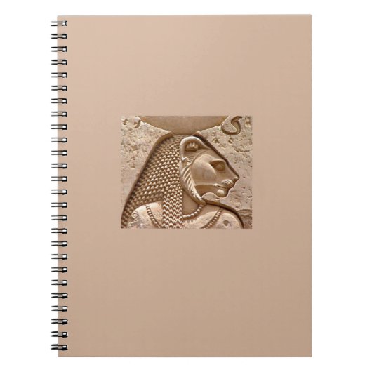Egyptische Deity Sekhmet Spiral notebook Notitieboek (Voorkant)