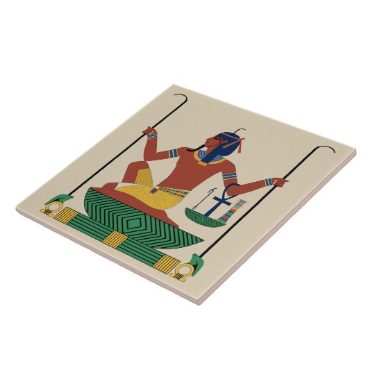 Egyptische Design Ceramic Tile Tegeltje (Zijkant)