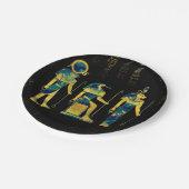 Egyptische edities over hiërogliefgoud en marmer papieren bordje (Gekanteld)