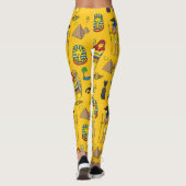 Egyptische elementen, Anubis, piramides patroon. Leggings (Achterkant)