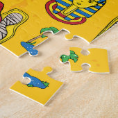 Egyptische elementen, Anubis, piramides patroon. Legpuzzel (Zijkant)