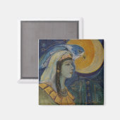 Egyptische Falcoln Moon Godin Magnet (Voorkant / Achterkant)