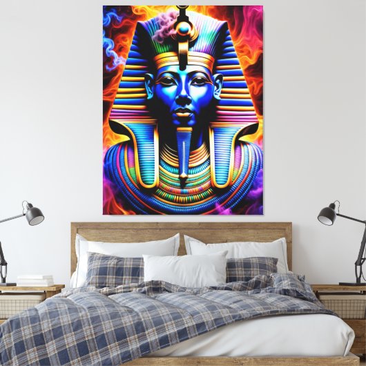Egyptische Farao Canvas Afdruk (Insitu (Slaapkamer))
