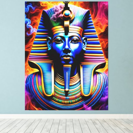 Egyptische Farao Canvas Afdruk (Insitu (Houten vloer))