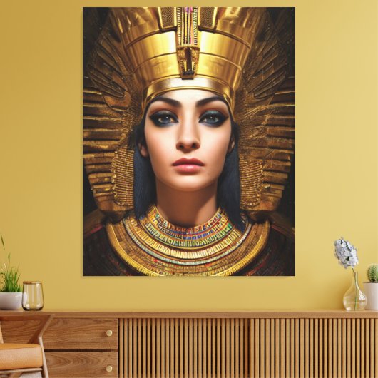 Egyptische Farao Canvas Print (Insitu (Woonkamer))