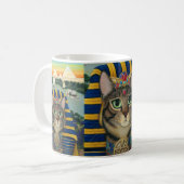 Egyptische farao Cat Bastet Egypt Bast Art Mok (Voorkant links)