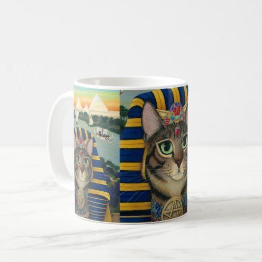 Egyptische farao Cat Bastet Egypt Bast Art Mok (Voorkant links)