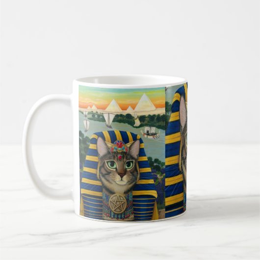 Egyptische farao Cat Bastet Egypt Bast Art Mok (Links)