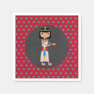 Egyptische farao dans kids verjaardagsfeestje servet