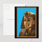 Egyptische Farao Headdress, Art Briefkaart (Voorkant / Achterkant)