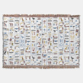 Egyptische Farao Hieroglyphs Deken (Voorkant)