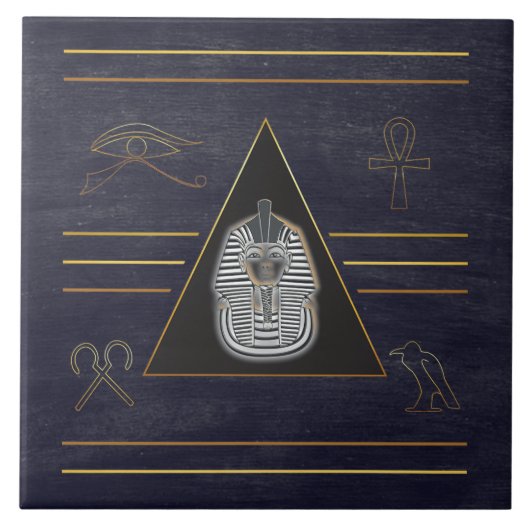 Egyptische Farao Hieroglyphs Tegeltje (Voorkant)