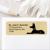 Egyptische Farao Hound Hieroglyph Return Address Etiket (Insitu)
