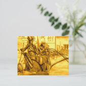 Egyptische farao in zijn Chariot Briefkaart (Staand voorkant)